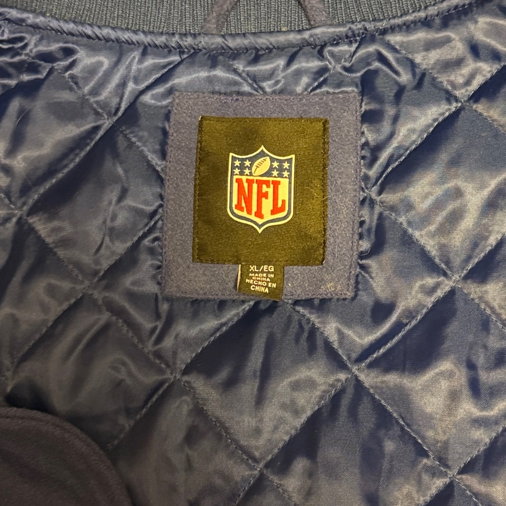 NWT NFL Royal Blue and Cream Colts Letterman Jacket - Picture 5 of 7